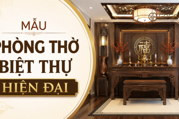 Mẫu phòng thờ biệt thự hiện